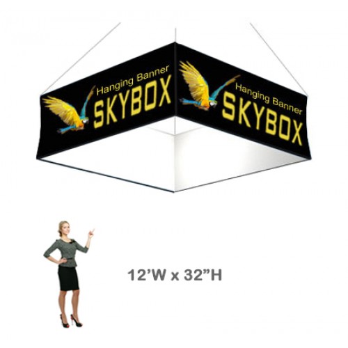 Exhibit Booth Kit 4, Trade Show Tower and Fabric Hanging Banner