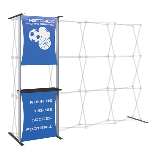 Popup Display Booth Accessory, Counter and Accent Graphics Kit 04