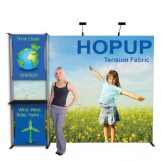 Popup Display 10ft Booth with Stretch Banner and Graphic Accent Kit 4