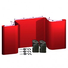 Trade Show Pop Up Booth Kit 16ft Coyote Deluxe Horseshoe Frame