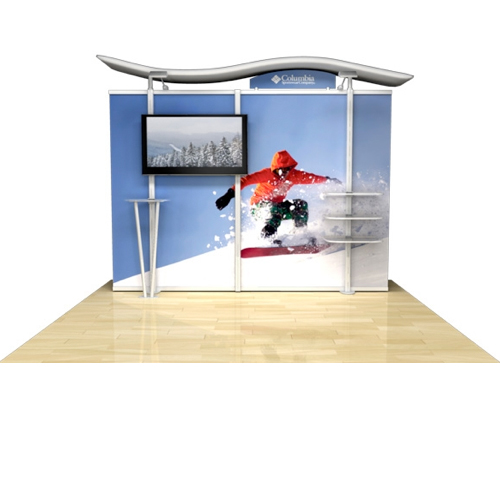 Hybrid Modular Display 10ft Monitor Mount Booth Graphic Package