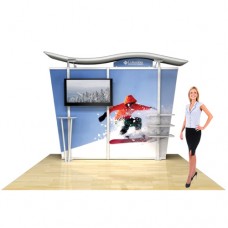 Hybrid Modular Display 10ft Monitor Mount Booth Graphic Package