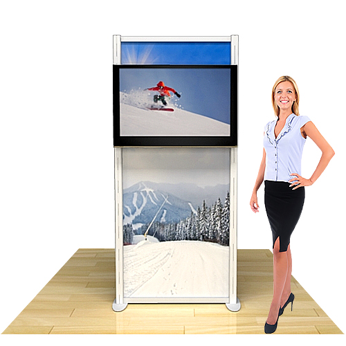 Hybrid Modular Monitor Stand Timberline Frame Marketing Display