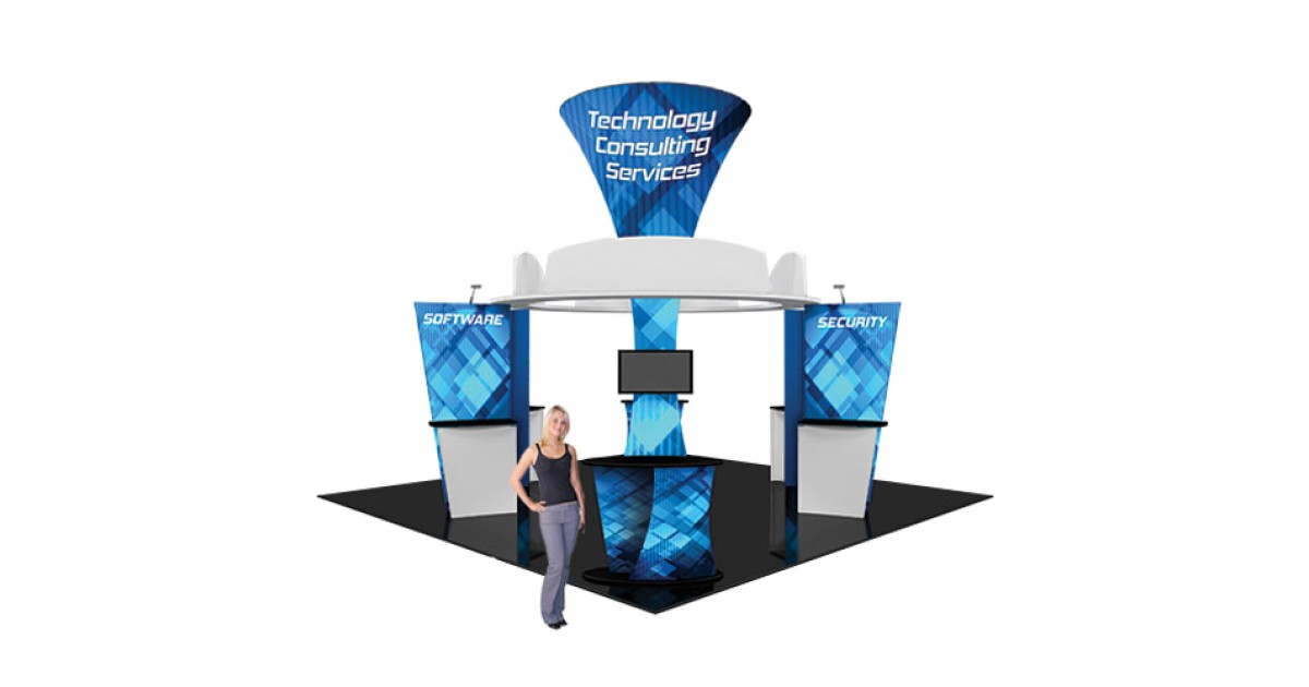 Island Booth Exhibit 20ft Fusion Kit1 | AnythingDisplay