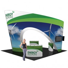 Island Booth Display with Printed Graphics 20ft x 20ft Fusion Kit 3