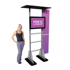 Trade Show Monitor Stand Multi Media Kiosk Modular Linear Kit 02