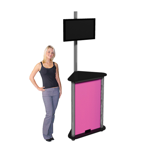 Trade Show Monitor Stand Multi Media Kiosk Linear Kit 05
