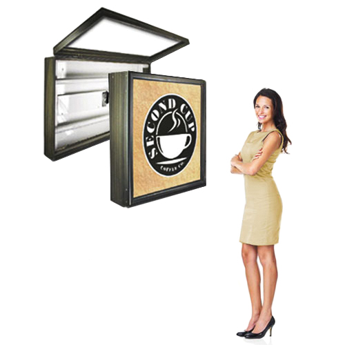 Economy Outdoor LED Light Box - Easy Access Hinged Door 24 x 24 Lightbox