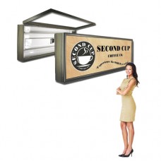 Economy Outdoor LED Light Box - Easy Access Hinged Door 24 x 48 Lightbox