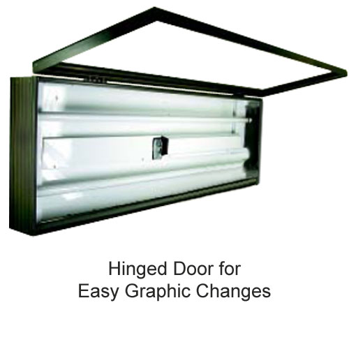 Economy Outdoor LED Light Box Easy Access Hinged Door 48 x 48 Lightbox