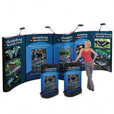 Pop Up Display Gull Wing Trade Show Booth Coyote 19ft wide Deluxe Kit
