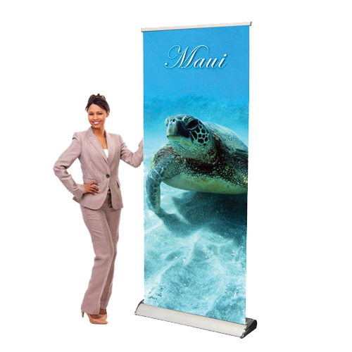 Graphic Only Retractable Banner Maui 34" wide x  69" to 92" high