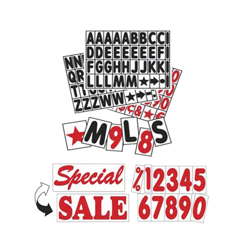 Sign Letters Set of 4in Deluxe Letters for White Face Message Boards