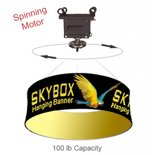 Spinning Rotator Motor for Skybox Banner Displays 100lb Capacity