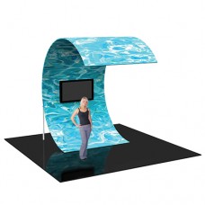 Monitor Display Wall with Double Graphic Surf Wall 8ft wide