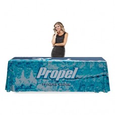 Tradeshow Table Throw 8ft Open Back Table Cover Printed Full Color