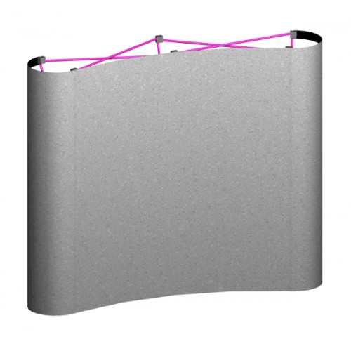 Tabletop Popup Display Plush Fabric Pop Up Curved  6ft x 5ft high
