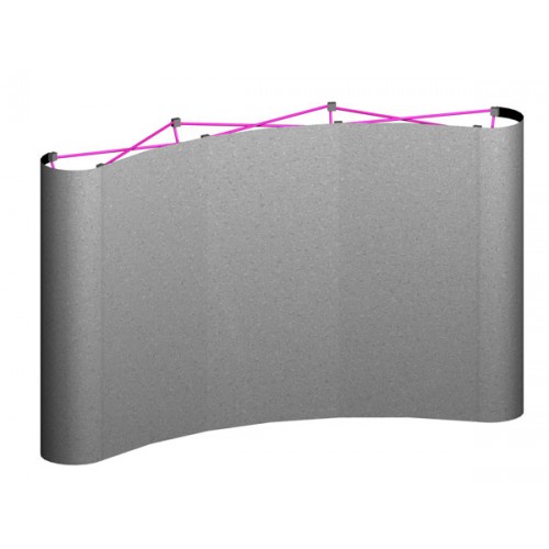 Tradeshow Tabletop Popup Display Plush Fabric Pop Up Curved 8w x 2.5h
