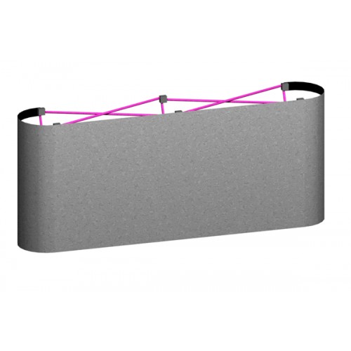 Tabletop Popup Display Plush Fabric Pop Up Straight 6ft x 2.5ft high
