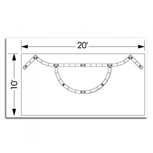 Antares Truss Booth 10ft x 20ft Backwall or Aisle Truss Frame Display