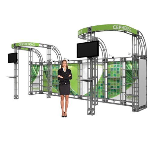 Cepheus 2 Truss Booth System 20ft Wide Truss Frame Back Wall Display