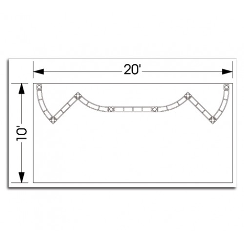 Omicron Truss Backwall or Aisle Truss Display 10ft x 20ft Truss Frame