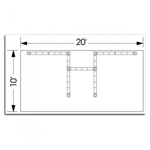 Saturn Truss Frame Trade Show Booth Truss System 10ft x 20ft