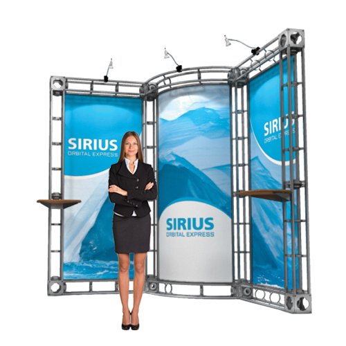 Custom Printed Graphic for Sirius Orbital Truss Display 10'