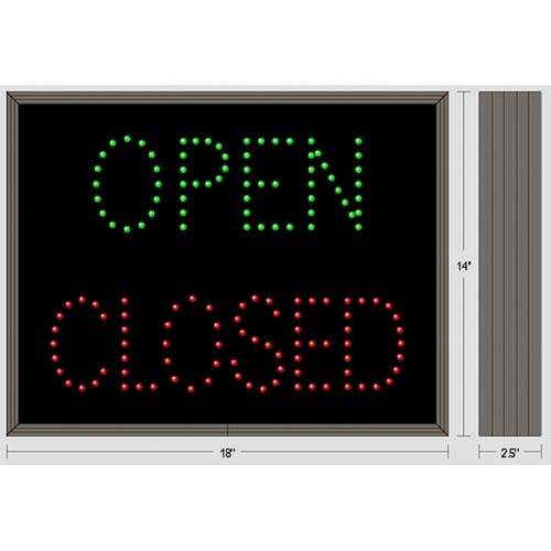 Outdoor Open Closed LED Display 14 x 18