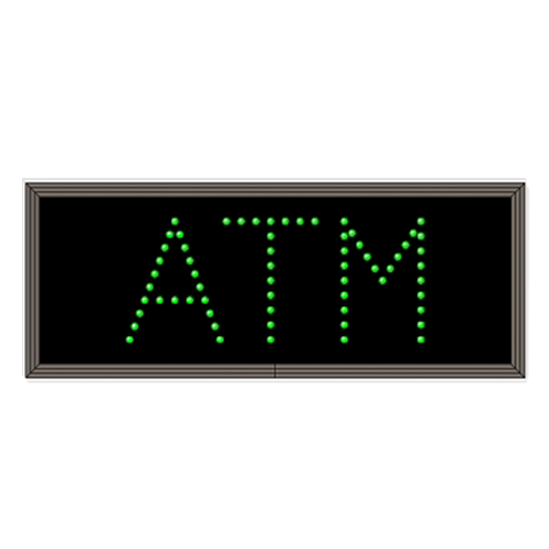 7 x 18 Outdoor LED  ATM Sign Green