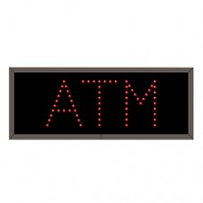 Outdoor LED  ATM Sign 7 x 18, Red