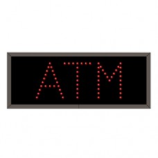 7 x 18 Outdoor LED ATM Sign Red