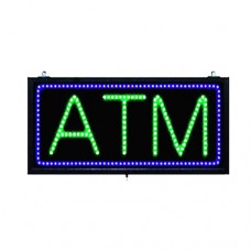 Large Green and Blue LED ATM Sign