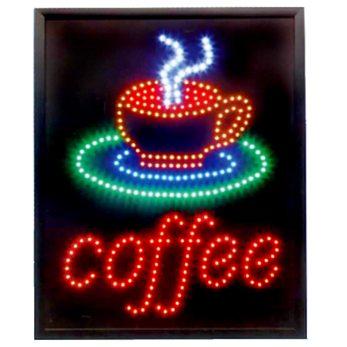 Animated LED Product Sign - Coffee