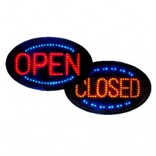LED OPEN / CLOSED Window Sign with hanging hardware