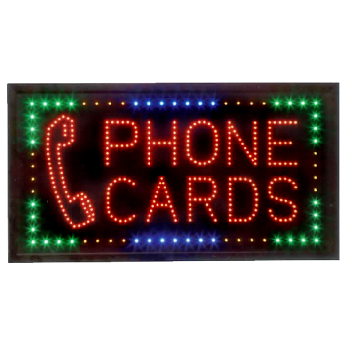 Animated LED Product Sign - Phone Cards