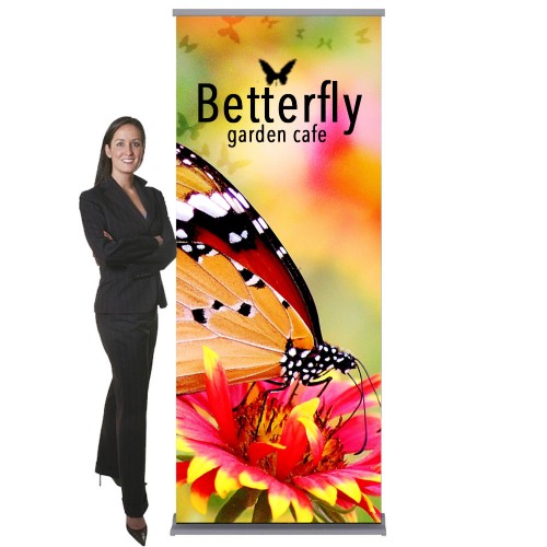 One Choice Indoor Banner Stand Kai 2ft x 5.5ft Graphic Package 