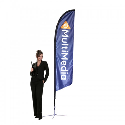 Exhibit Booth Kit 3 - Tabletop Display, Pull Up Banner, Feather Flag