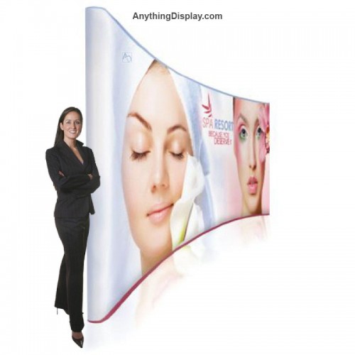 EZ Tube Display  20ft wide Curved with Graphic