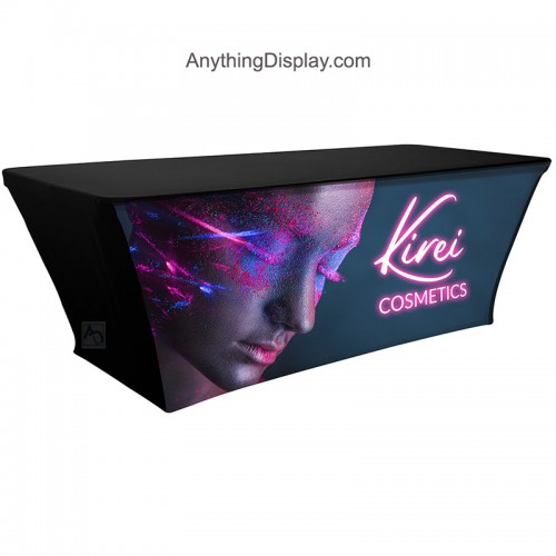 LED Backlit Fitted Table Throw 8ft Custom Printed 