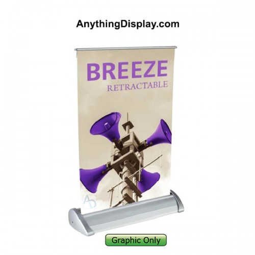 11 x 18 inch Breeze Economy Retractable Table Top Banner Stand