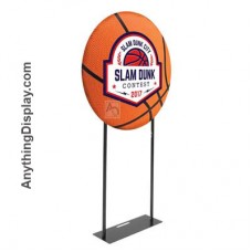 EZ Extend 3ft Circle Banner Stand  Sign, Double Sided With Graphic