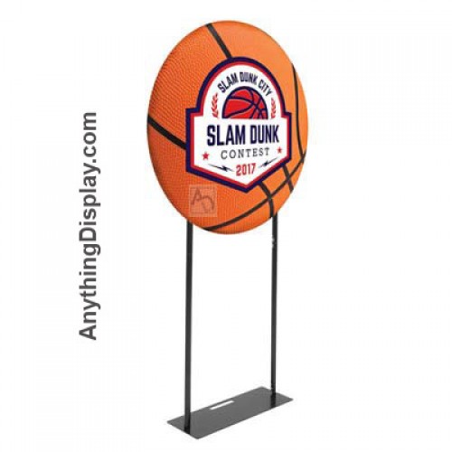 EZ Extend 3ft Circle Banner Stand  Sign, Double Sided With Graphic