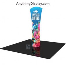 Entice Portable Kiosk Stand with Curved Top, Freestanding Display 