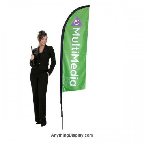 Falcon 14ft Flag Banner Custom Printed with Spike Base