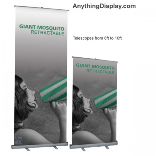 Custom Printed Banner for Mosquito Retractable Display 3ft wide to 10ft high