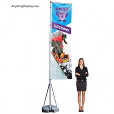 13ft One Choice Telescopic Flag Mondo With Custom Printed Graphic