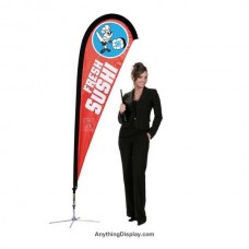 7.5 ft. Sunbird Cross-Base Teardrop Flag With Custom Print