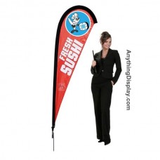 7.5 ft. Sunbird Teardrop Spike-Base Flag for Outdoor Advertising