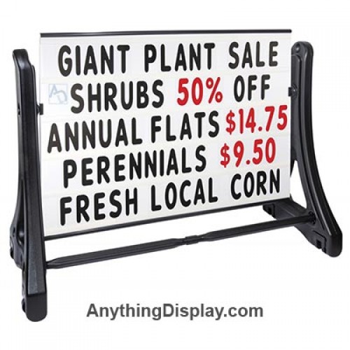 Outdoor Sidewalk Sign 29″ x 42″ - Rolling Sign Base with Blank Panel